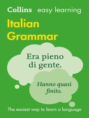 cover image of Easy Learning Italian Grammar